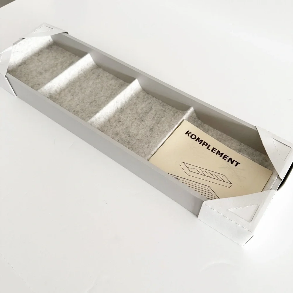 NEW IKEA KOMPLEMENT Storage with 4 compartments, light gray, 6x20 7/8x2 
